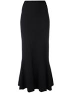 Alaïa Fitted Ruffled Skirt, Women's, Size: 38, Black, Polyester/viscose/polyamide/spandex/elastane