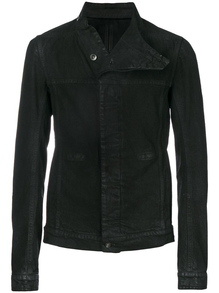 Rick Owens Drkshdw Asymmetric Denim Jacket - Black