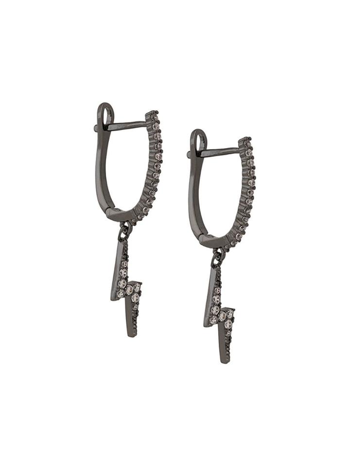 Federica Tosi Lightning Bolt Earrings - Silver