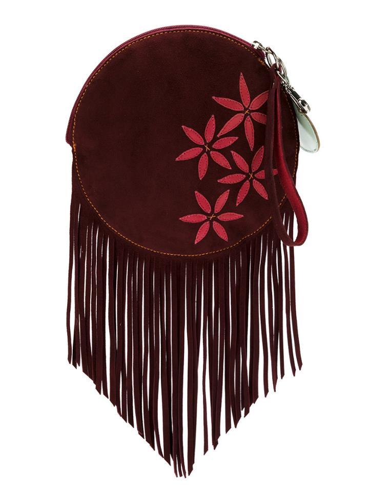 Sarah Chofakian Tassel Boho Clutch - Red