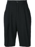 Icosae Double Pleat Shorts, Men's, Size: Medium, Black, Wool