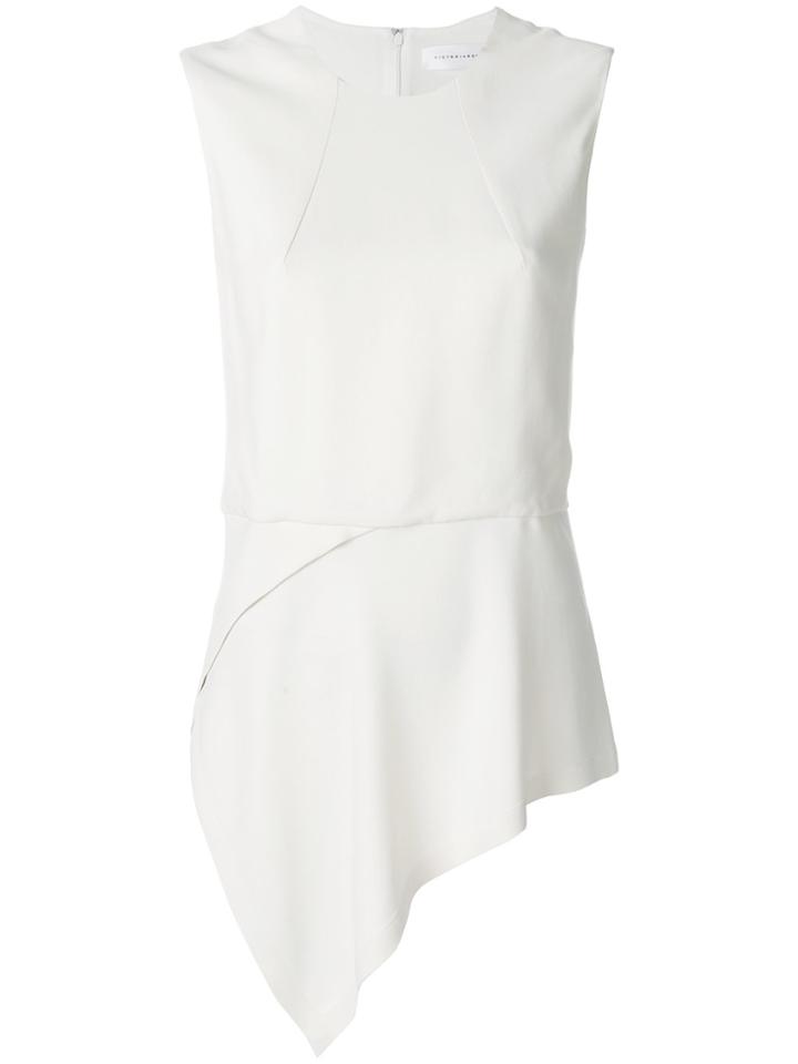 Victoria Beckham Asymmetric Hem Blouse - White