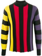 Issey Miyake Striped Jumper - Black