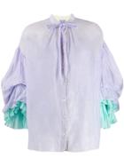Thierry Colson Rayne Tri Color Blouse - Purple