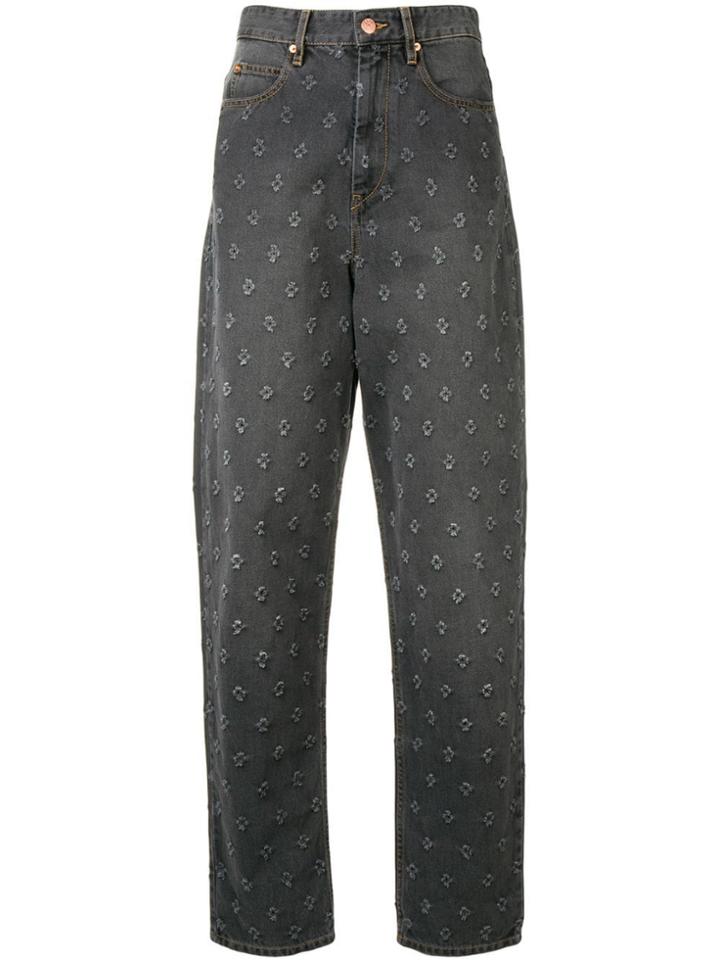 Isabel Marant Étoile Cropped Pattern Jeans - Grey