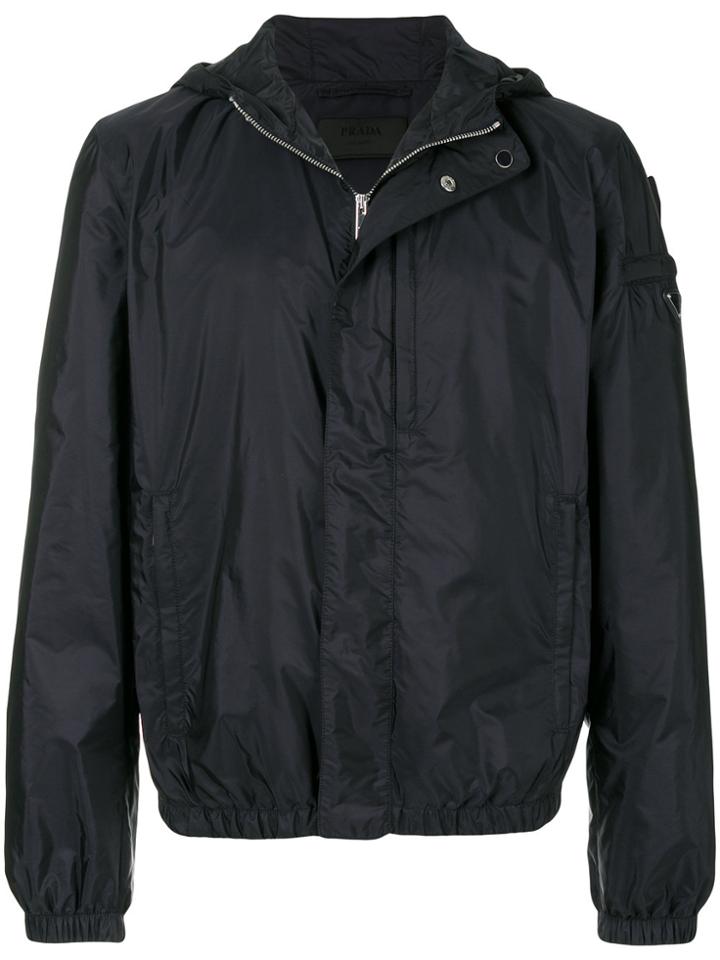 Prada Hooded Lightweight Jacket - Blue