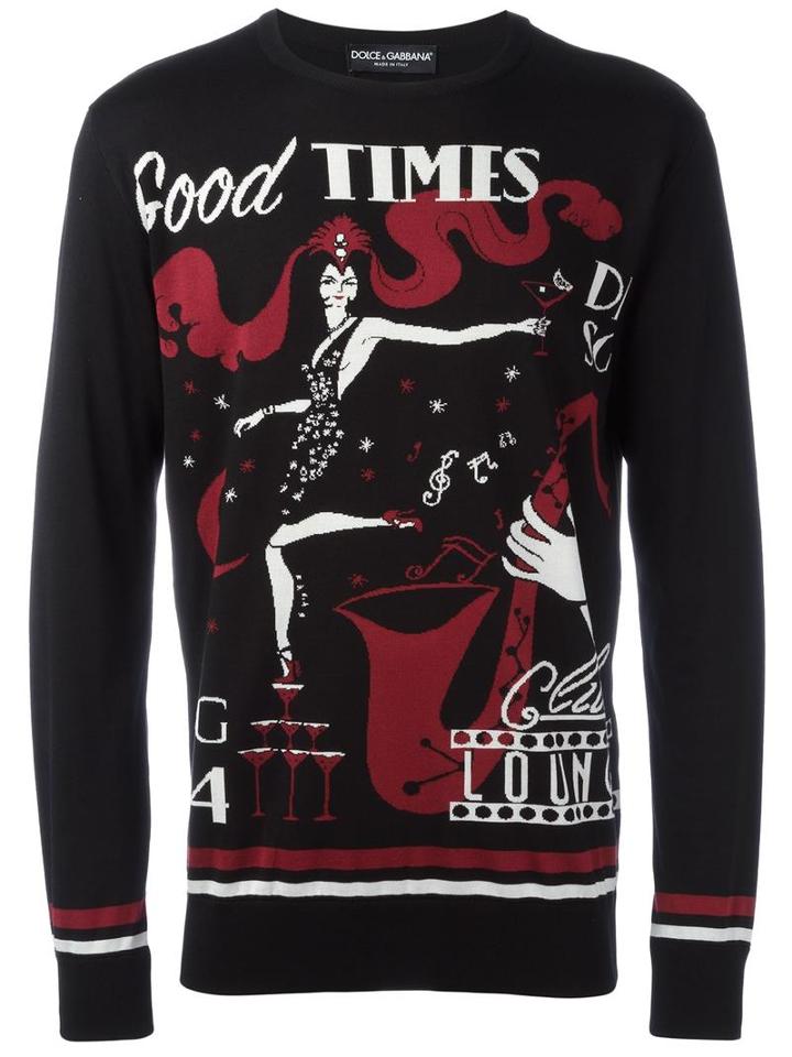 Dolce & Gabbana Good Times Jumper, Men's, Size: 50, Black, Silk