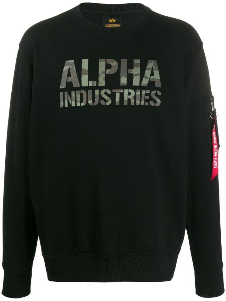 Alpha Industries Logo Sweatshirt - Black