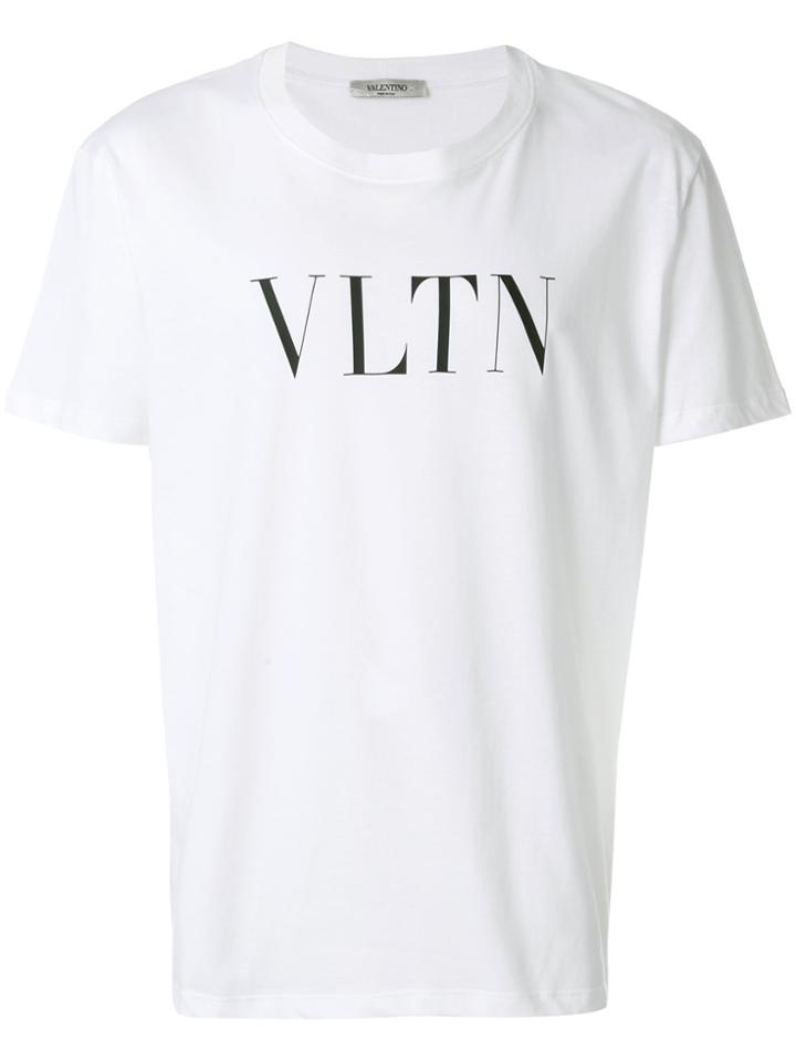 Valentino Slogan Print T-shirt - White