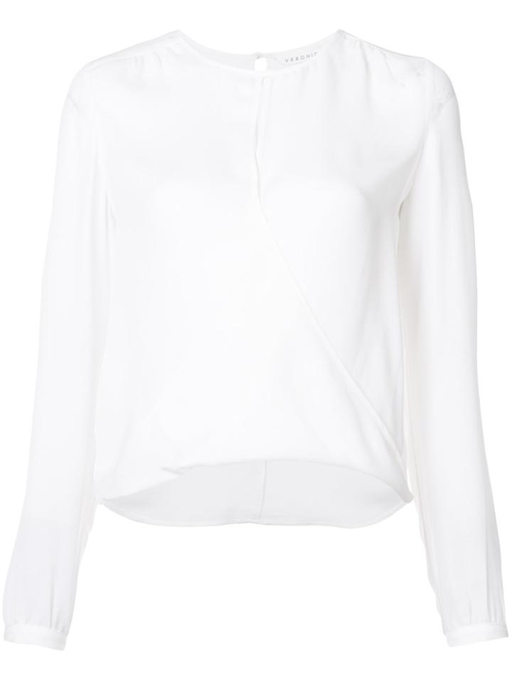 Veronica Beard Fitted Cuff Blouse - White