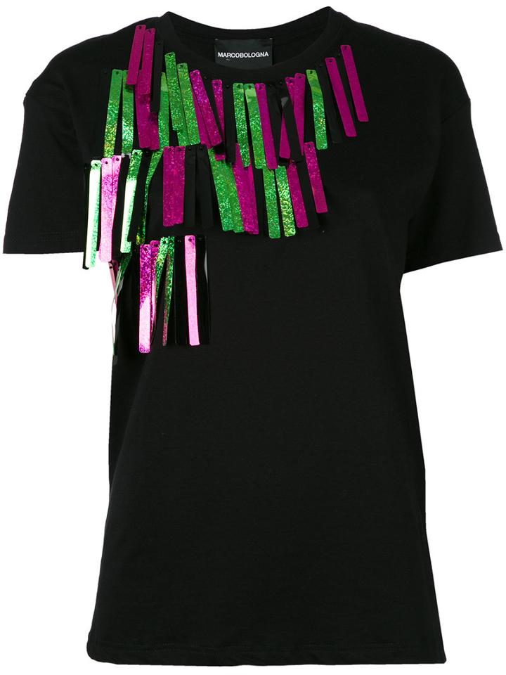 Marco Bologna - Embellished T-shirt - Women - Cotton - 38, Black, Cotton