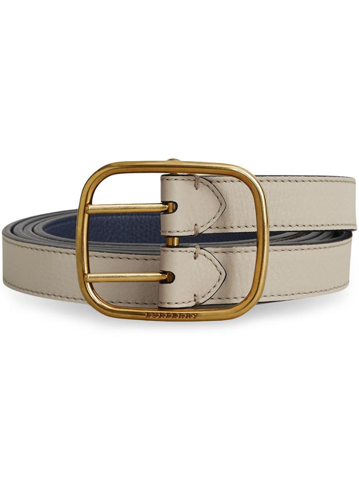 Burberry Double-strap Leather Belt - Nude & Neutrals