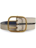 Burberry Double-strap Leather Belt - Nude & Neutrals