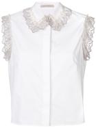 Christopher Kane Lace Embellished Sleeveless Shirt - White
