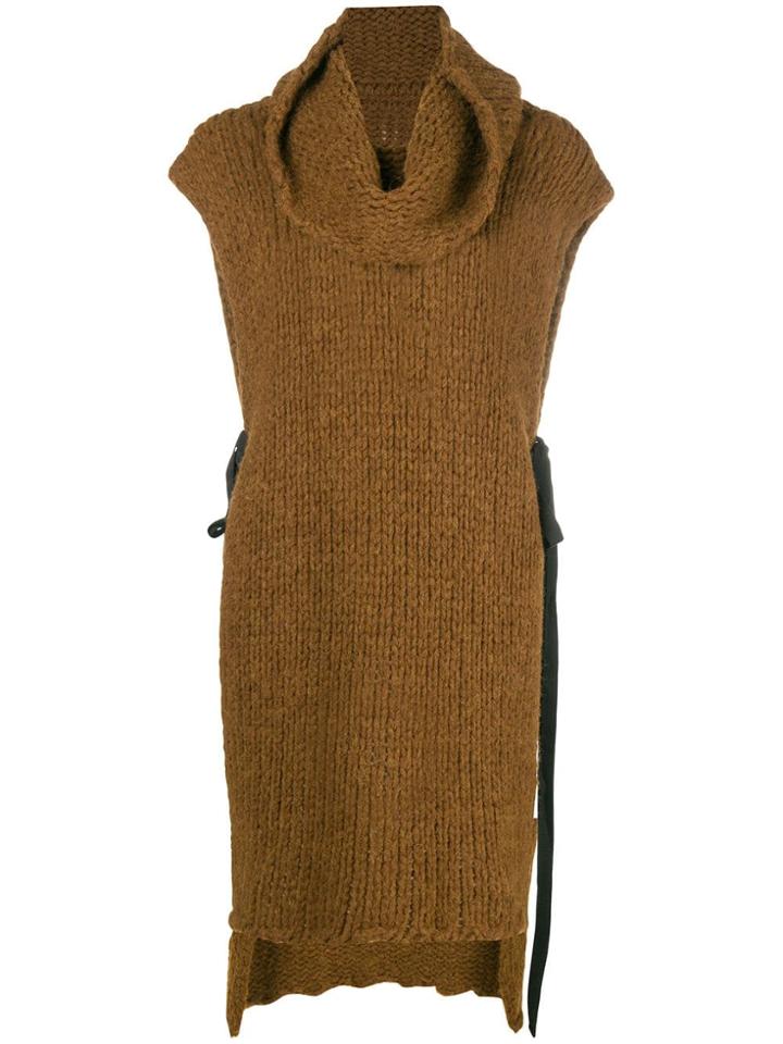 Uma Wang Roll Neck Jumper - Brown