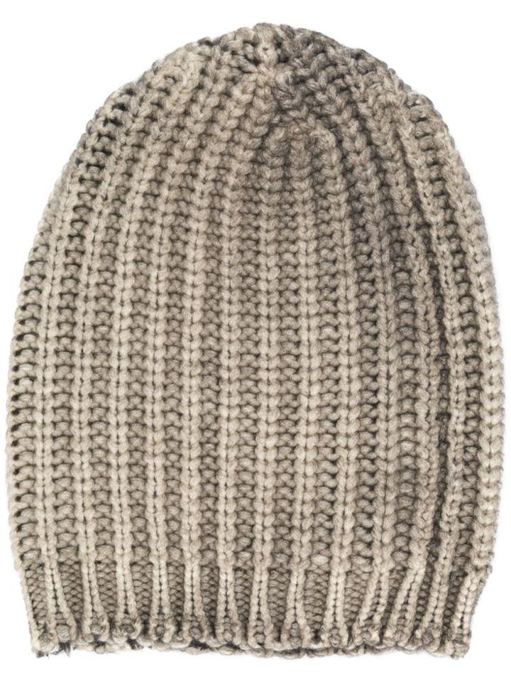 Avant Toi Ribbed Hat - Neutrals