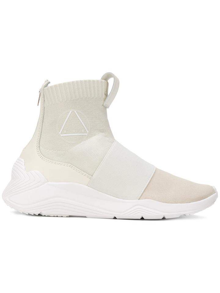 Mcq Alexander Mcqueen Hi-top Sock Sneakers - White