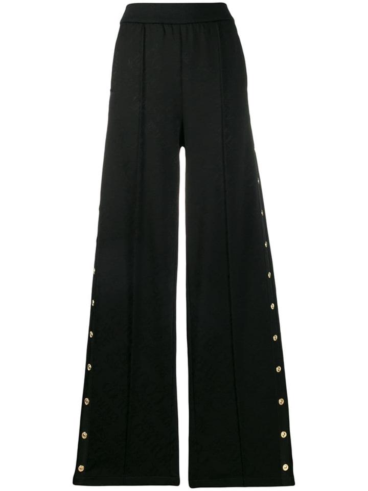 Versace Jeans Wide Raised Seam Trousers - Black