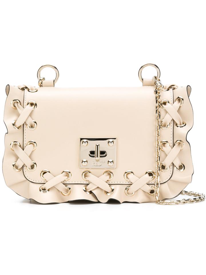 Red Valentino Ruffled Mini Crossbody Bag - Nude & Neutrals