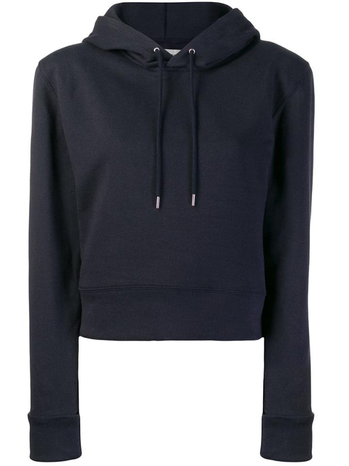 A Plan Application Structured Shoulder Hoodie - Blue