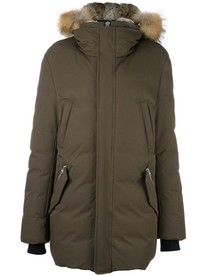 Mackage 'edward' Parka Coat, Women's, Size: 42, Green, Cotton/nylon/wool