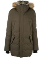 Mackage 'edward' Parka Coat, Women's, Size: 42, Green, Cotton/nylon/wool