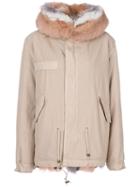 Mr & Mrs Italy Trimmed Hood Short Parka - Neutrals