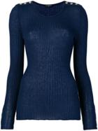 Balmain Slim Fit Sweater - Blue