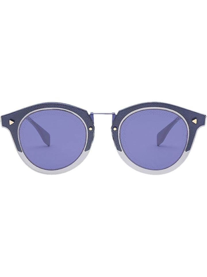 Fendi Eyewear Ff Rounded Sunglasses - Blue