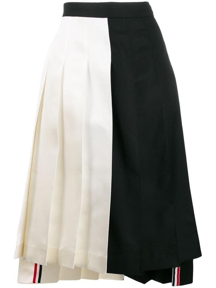 Thom Browne Two-panel Pleated Mini Skirt - Black