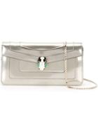 Bulgari 'serpenti Forever' Clutch Bag, Women's, Grey, Leather