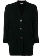 Hemisphere Cashmere Buttoned Cardigan - Black