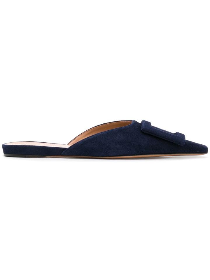Marni Buckle Detail Mules - Blue