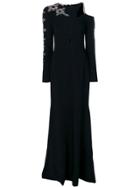 Antonio Berardi One Shoulder Embellished Dress - Black