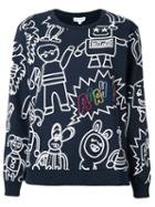 Mira Mikati Printed Sweatshirt, Women's, Size: 38, Blue, Cotton