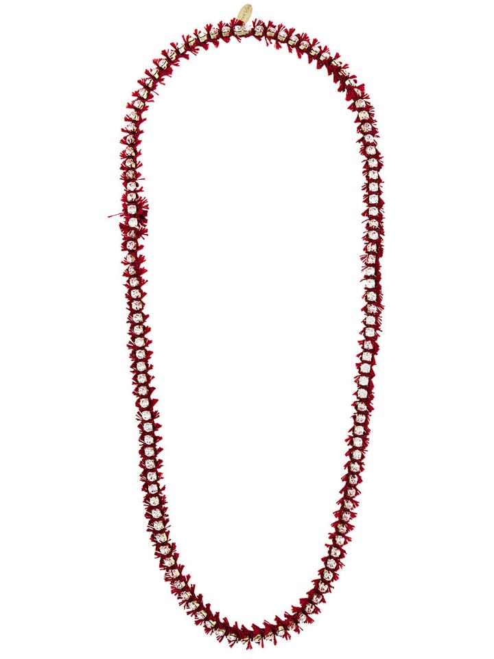 Forte Forte Frayed Beaded Necklace, Women's, Red