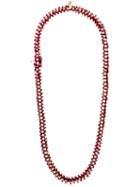 Forte Forte Frayed Beaded Necklace, Women's, Red