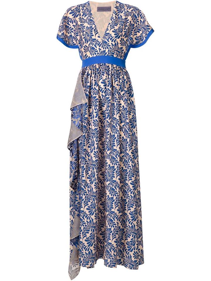 Emanuel Ungaro Foliage Print Maxi Dress
