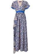 Emanuel Ungaro Foliage Print Maxi Dress