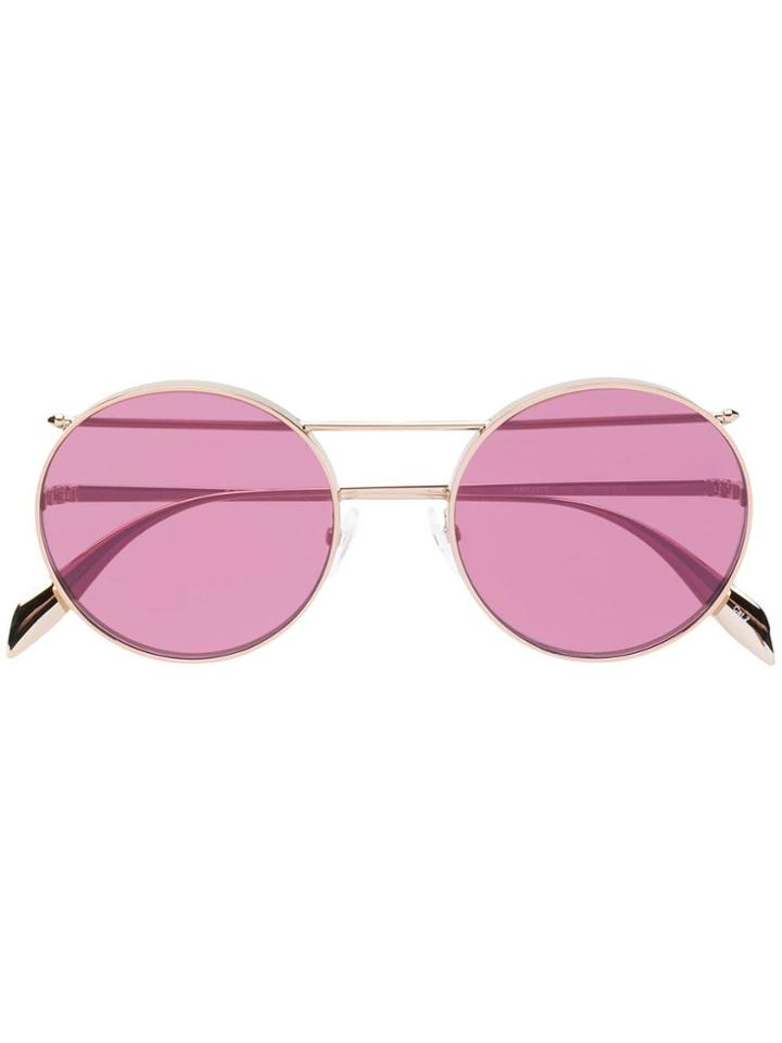 Alexander Mcqueen Eyewear Round Frame Piercing Sunglasses - 005