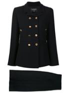 Chanel Vintage Double Breasted Skirt Suit, Women's, Size: 38, Black