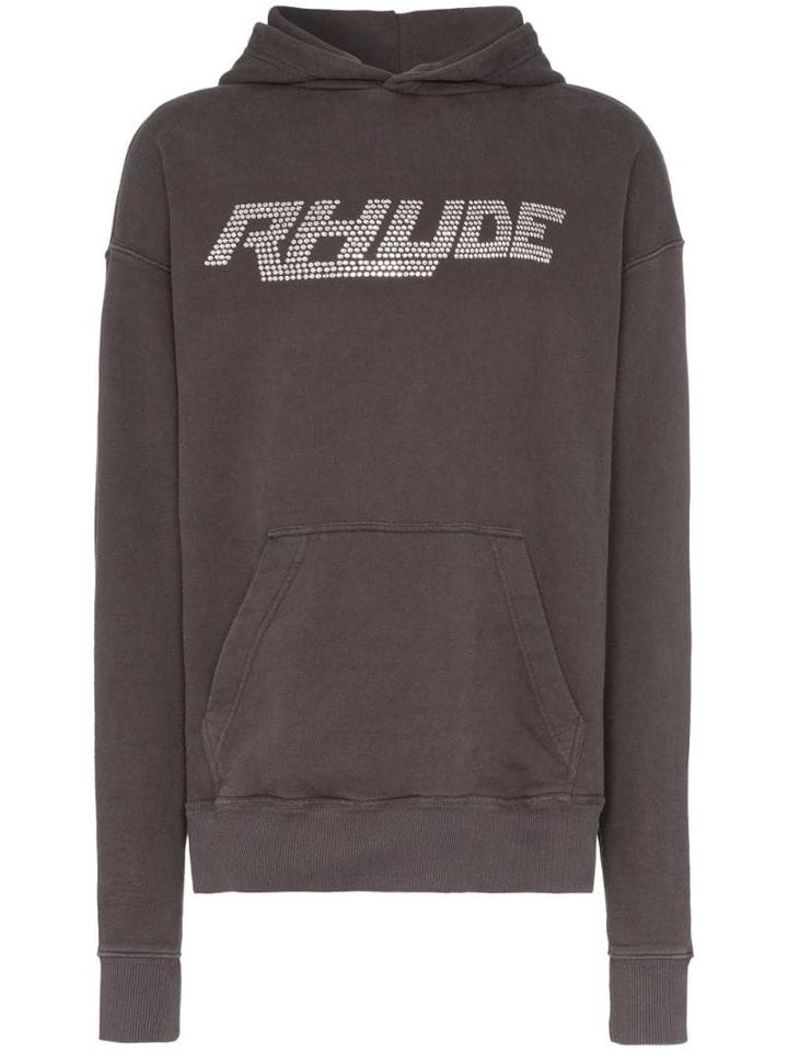 Rhude Swarovski Logo Hoodie - Black