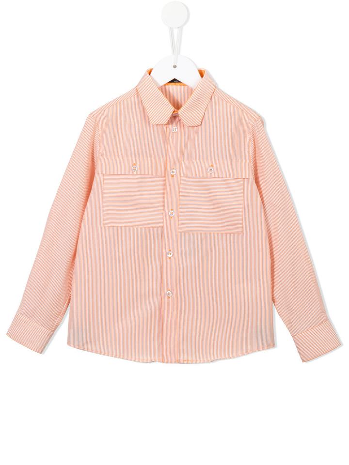 Valmax Kids - Classic Plain Shirt - Kids - Cotton/polyester - 10 Yrs, Yellow/orange