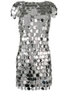 Paco Rabanne Sequinned Short Dress - Metallic