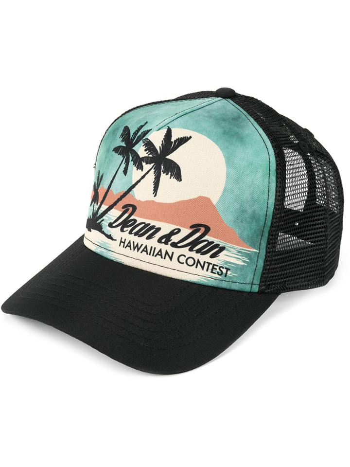 Dsquared2 Hawaiian Print Baseball Cap - Black