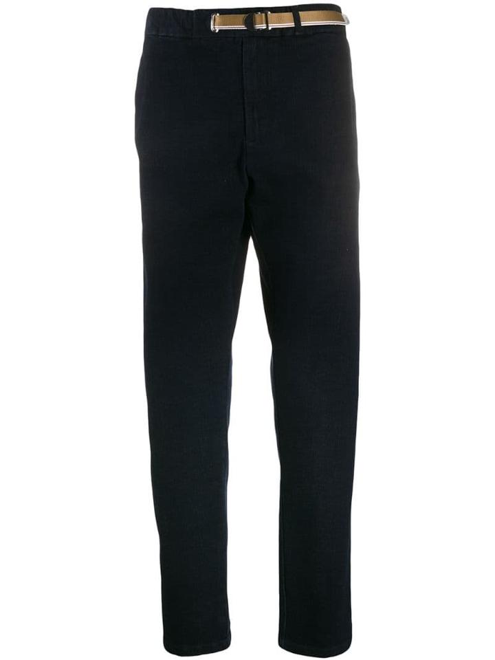 White Sand Elasticated Straight Leg Denim Jeans - Blue