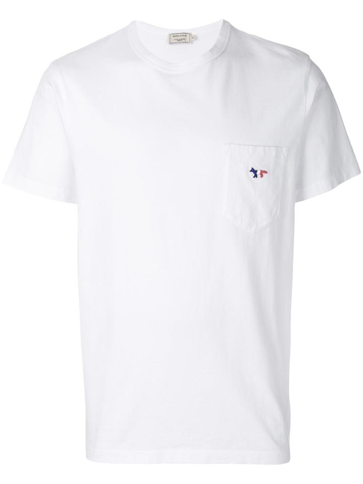 Maison Kitsuné Logo Patch Pocket T-shirt - White