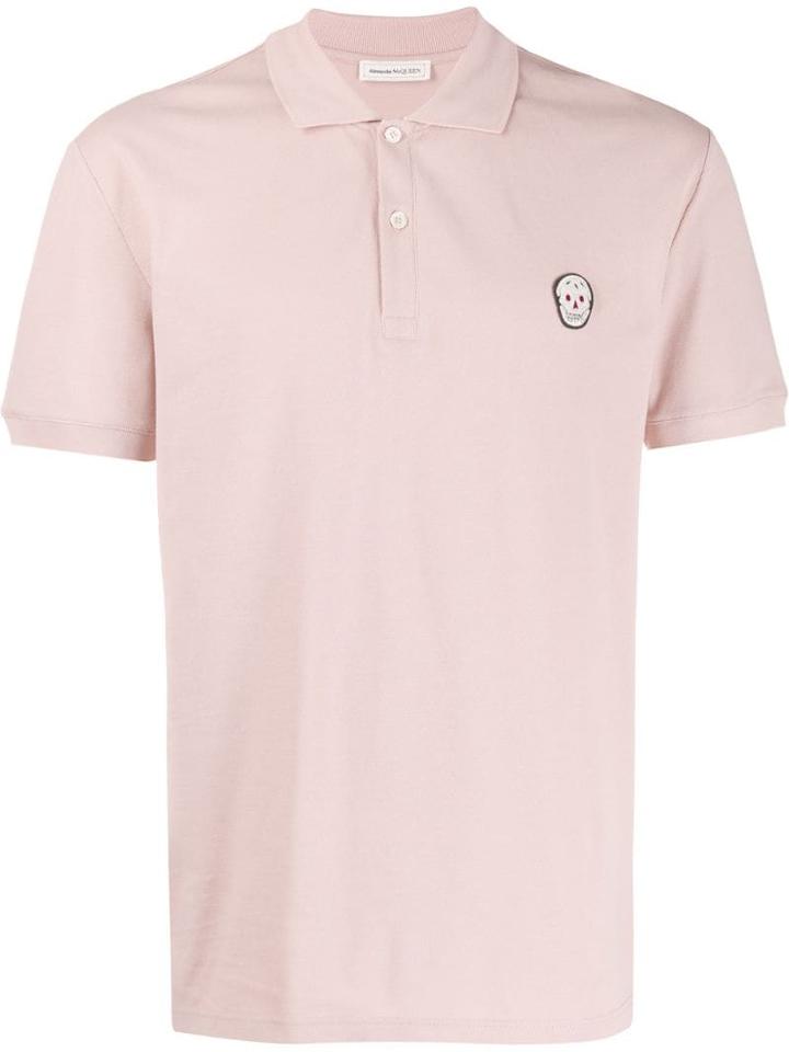 Alexander Mcqueen Skull Patch Polo Shirt - Pink