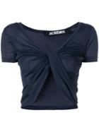 Jacquemus Gathered Front Crop Top T-shirt - Blue