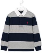 Ralph Lauren Kids Striped Polo Shirt, Boy's, Size: 8 Yrs, Blue